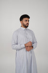 Steel Grey Qatari Style Thobe