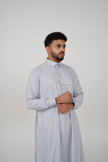  Steel Grey Qatari Style Thobe