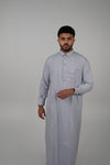 Steel Grey Qatari Style Thobe