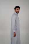 Steel Grey Qatari Style Thobe