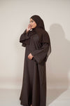 Essential Linen Abaya - Brown