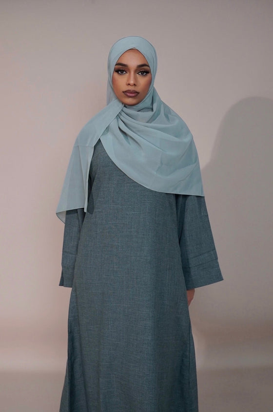 Essential Linen Abaya - Green