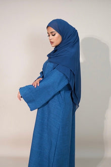  Essential Linen Abaya - Navy