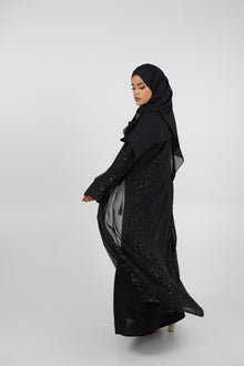  Laila Ombré Glitter Abaya Black