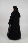 Laila Ombré Glitter Abaya Black