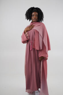  Laila Ombré Glitter Abaya Light Pink & Pink