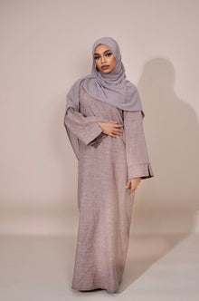  Essential Linen Abaya - Dusky Pink