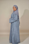 Essential Linen Abaya - Light Blue