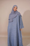 Essential Linen Abaya - Light Blue