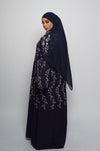 Linen abaya - Navy