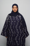 Linen abaya - Navy