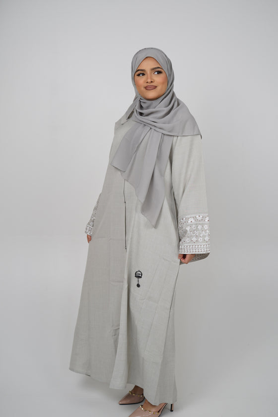 Yara Abaya Light Grey