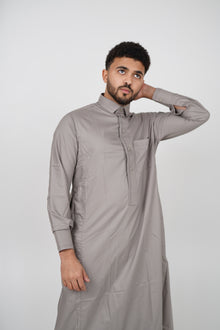  Pale Taupe Qatari Style Thobe