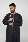 Black & White Omani Thobe