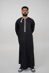 Black & White Omani Thobe