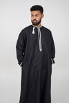 Black & White Omani Thobe