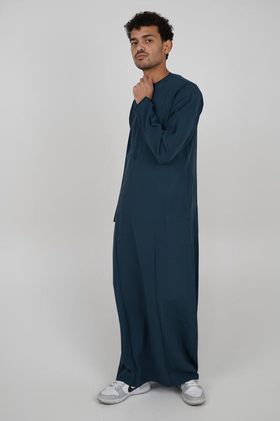 Deep Teal Omani Thobe