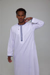 WHITE & BLUE OMANI THOBE