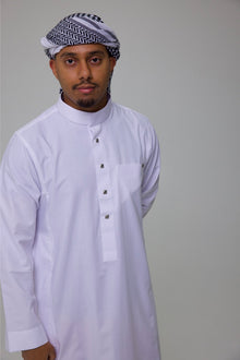  WHITE CLASSIC COLLAR THOBE