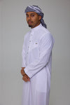 WHITE CLASSIC COLLAR THOBE